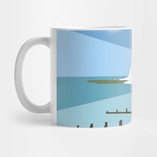 St Margaret’s Bay Beach and White Cliffs, Dover, Kent Mug